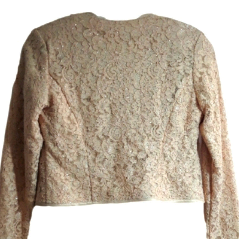 Patra 2 Pieces Dress With Matching Lace Bolero Cream Gown Long Dress Size 8 - Picture 11 of 15